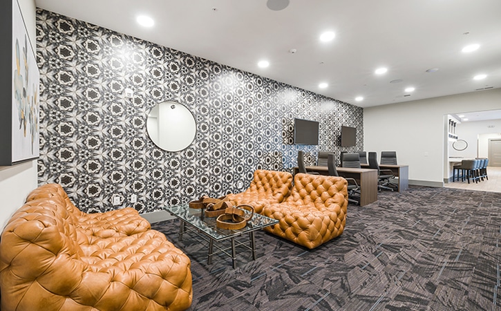 The Edition on Oberlin Raleigh NC Apartment Homes and Townhomes Business Center Lounge